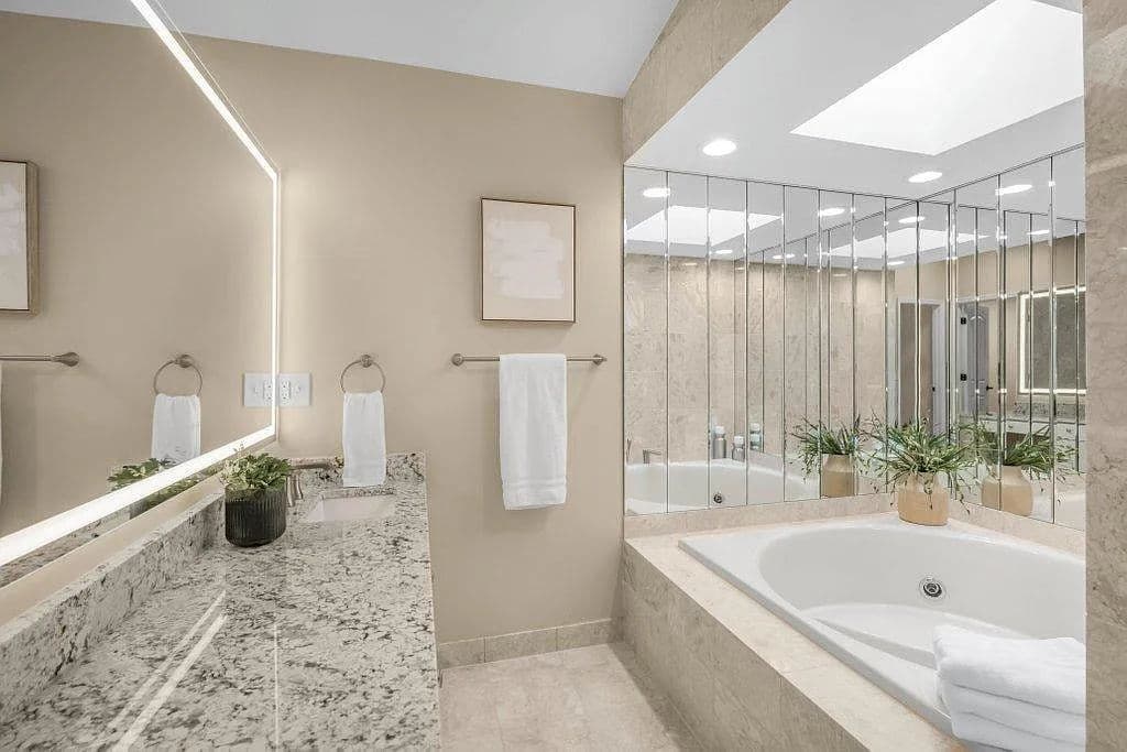 Gallery photos for Bathroom Transformation with Integrated Heated Mirrors: Image #4