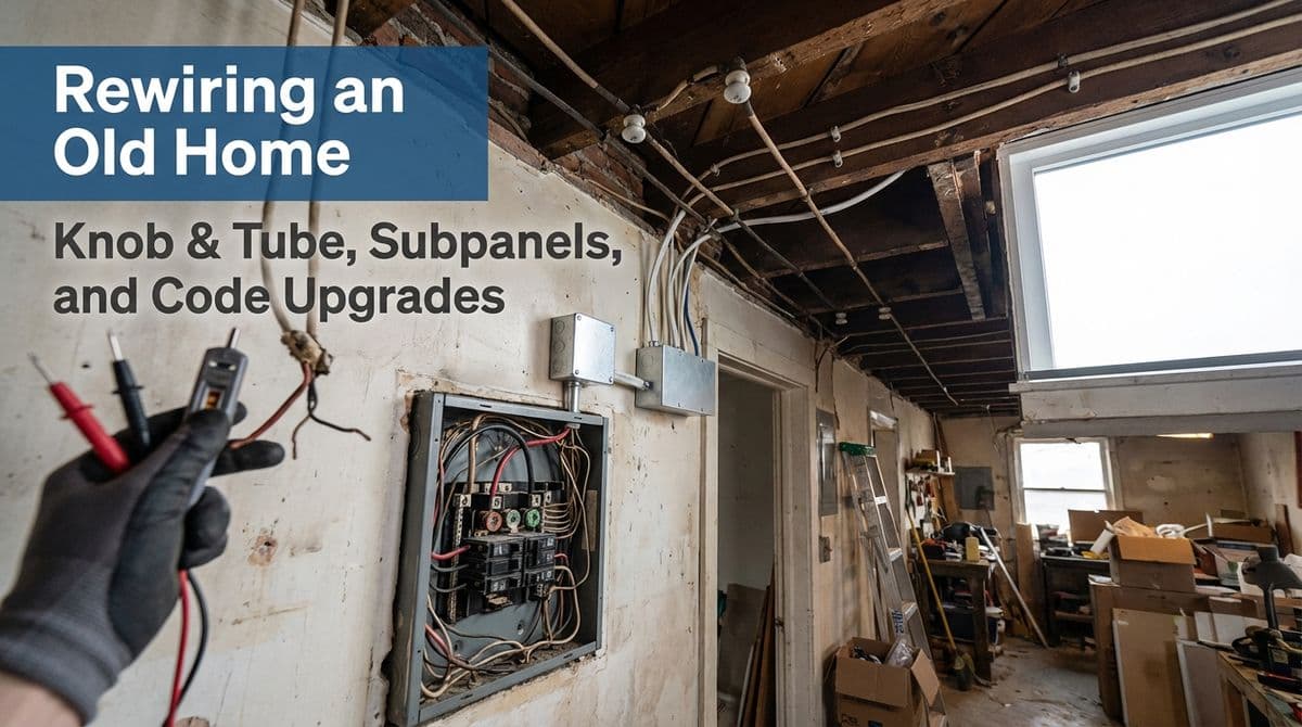 Rewiring an Old Home: Knob & Tube, Subpanels, and Code Upgrades image