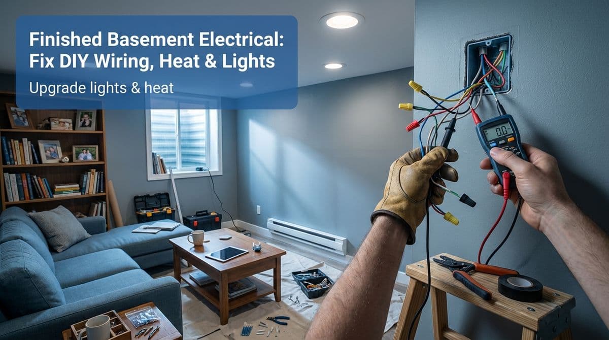 Finished Basement Electrical: Fix DIY Wiring, Heat & Lights image