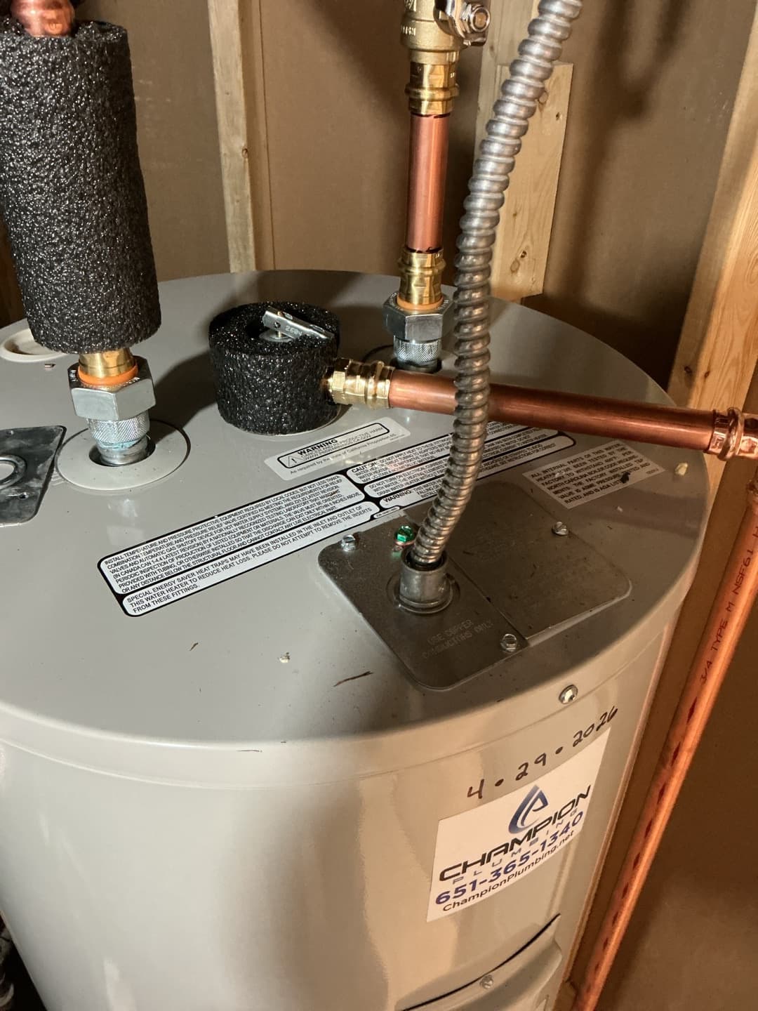 Gallery photos for New Dedicated Circuit for a Same-Day Water Heater Install: Image #1