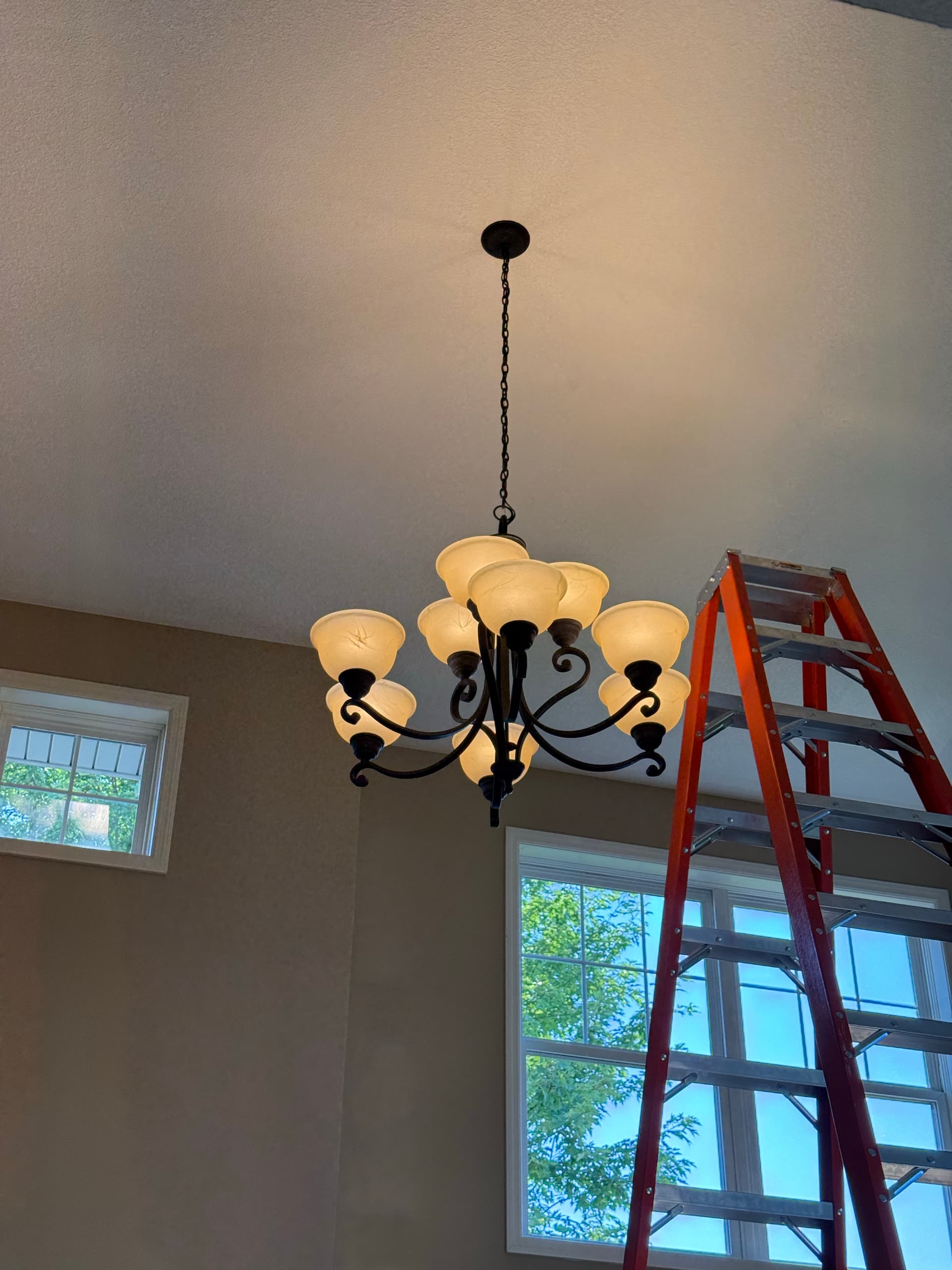Gallery photos for Same-Day Chandelier Replacement on a 20-Foot Ceiling in Maple Grove: Image #2