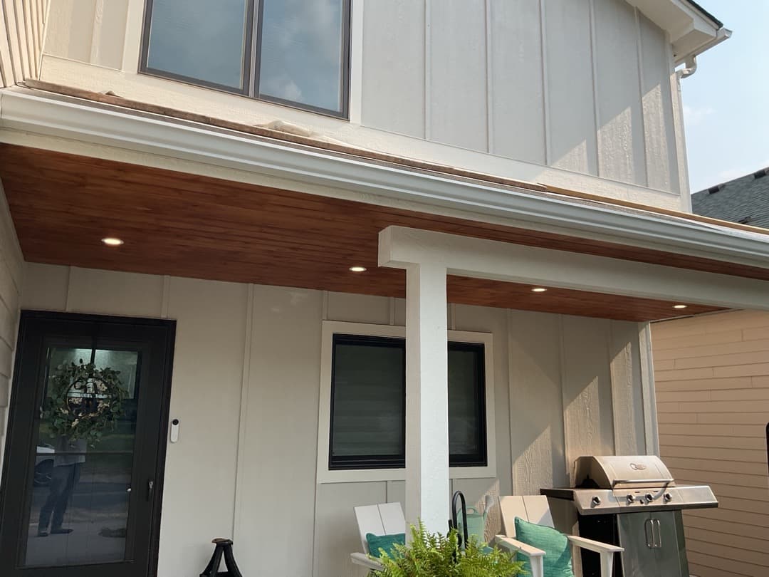 Soffit Recessed LED Lighting on a Prior Lake Lake Home image