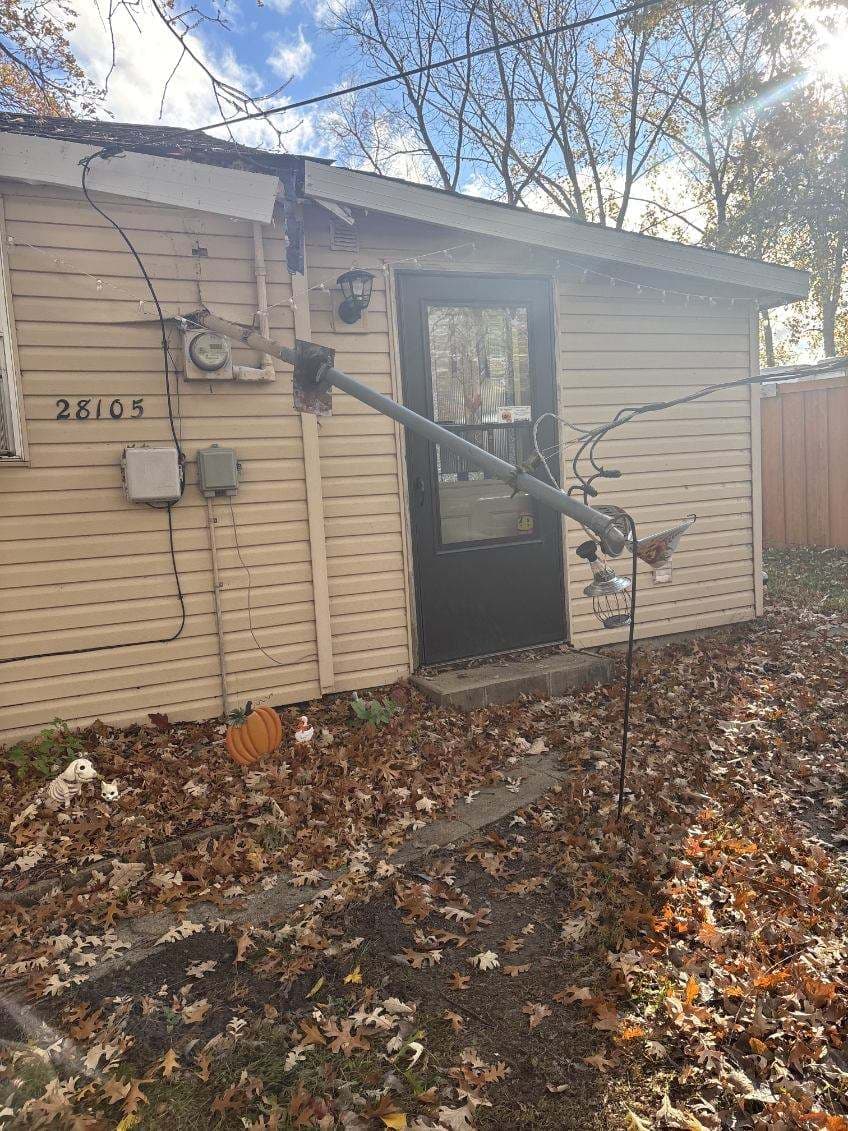 Gallery photos for Storm Tore the Service Mast Right Off This Zimmerman MN Home: Image #1